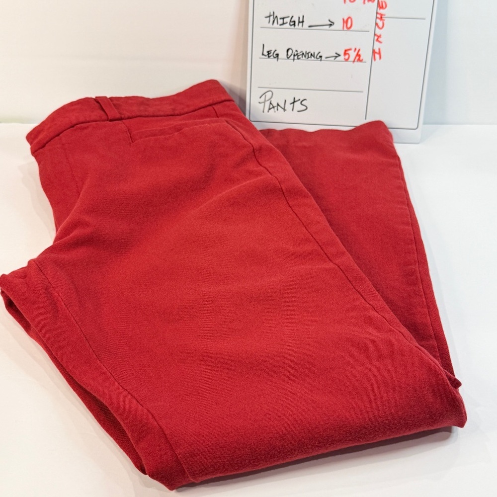 Banana Republic Sloan Red 💋Skinny Pants 💋Size 4 Stretch Career 💋 Chic - Picture 16 of 16